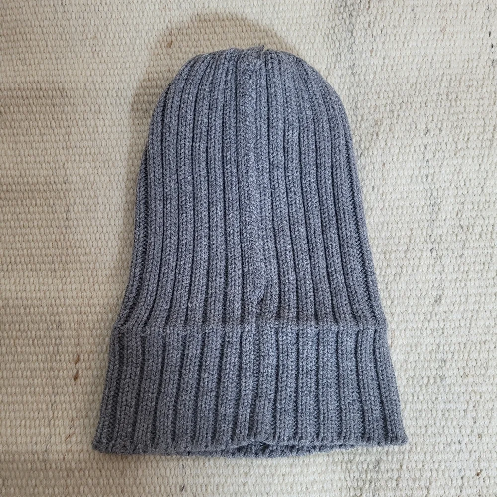 UGG Winter Beanie Hat with Faux Fur Pom Pom in Gray - Picture 5 of 6